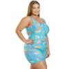 Sporti Sporti Plus Size Unitard Caribbean Sea One Piece Swimsuit Caribbean Sea 20W - 2 of 4