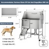 Pet Bath Tub - 50'' Professional Stainless Steel with Retractable Stairs, Faucet/Showerhead, Washing Gloves, for Large/Medium/Small Pets - 2 of 4