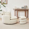 KWPZQEB Oversized Swivel Chair with Moon Storage Ottoman, Barrel Big Round Chair, Modern Accent Round Loveseat Circle Swivel Barrel Chairs for Bedroom - 4 of 4