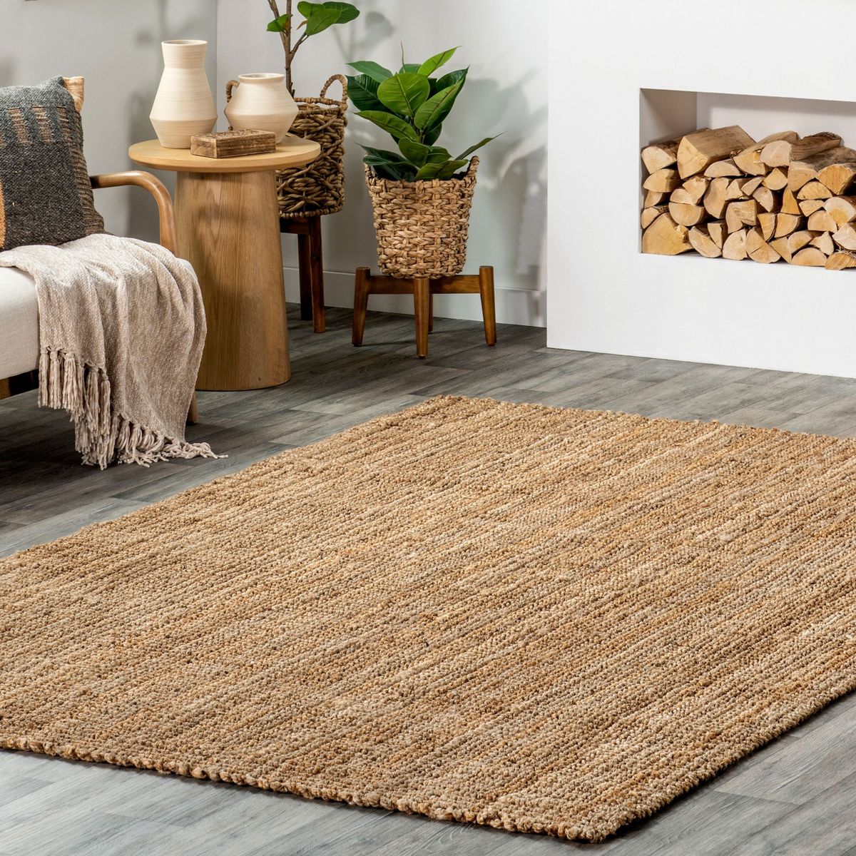 Nuloom Ashli Solid Farmhouse Jute Indoor Area Rug - thumbnail 9