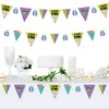 Big Dot of Happiness 90's Throwback - DIY 1990s Party Pennant Garland Decoration - Triangle Banner - 30 Pieces - 2 of 4
