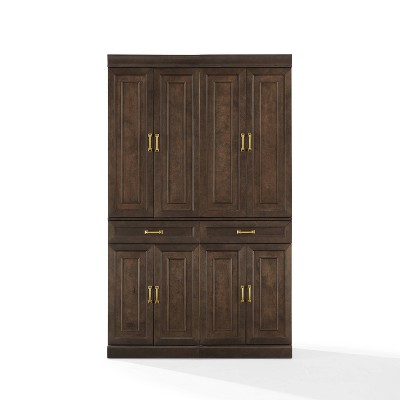 Stanton Tall Brown Wood Kitchen Storage Pantry Set