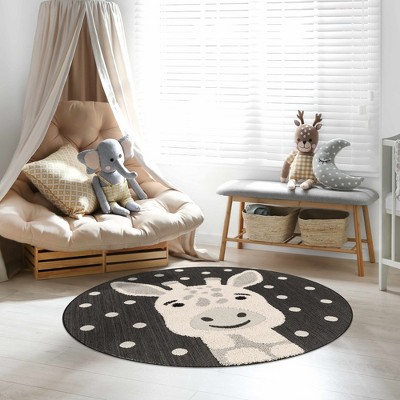 Hauteloom Round Area Rug   Ivory