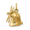 Black Bow Jewelry 14k Yellow Gold 3D Moveable Windmill Charm - 2 of 4