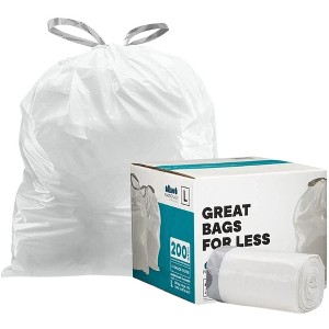 Plasticplace Trash Bags, Compatible with simplehuman Code L (200 Count) - 1 of 3