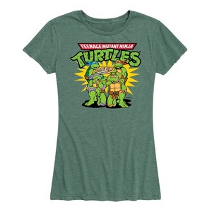 Women's - Teenage Mutant Ninja Turtles - Pizza Dudes Short Sleeve Graphic T-Shirt - 1 of 4