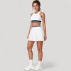 Anna-Kaci Active Women's High Neck Crop Top with Contrast Stripe Hem and Fitted Athletic Design - 3 of 4