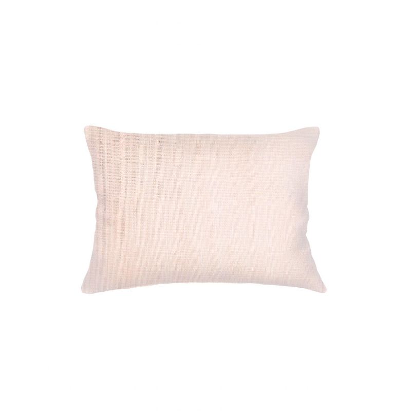Soft Light Pink Linen Throw Pillow with Down Fill 14x20