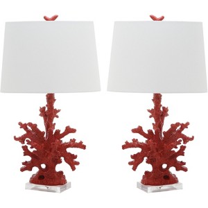 Porte Table Lamp (Set of 2) - Red - Safavieh