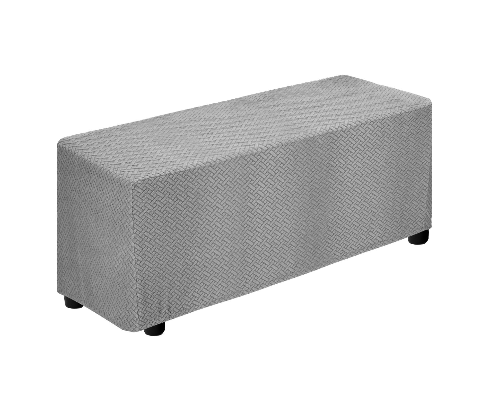 Unique Bargains Living Room Twill Stretch Protective Rectangle Silpcover 40"-50" Light Gray