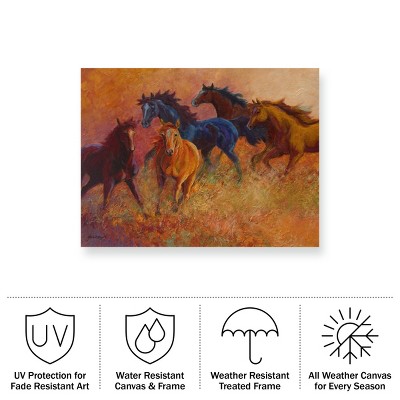 Marion Rose Free Range Horses 14x19 All-Weather Canvas Wall Art