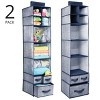 mDesign Nursery Hanging Organizer with 7 Shelves/3 Drawers, 2 Pack - Navy Blue - 2 of 4