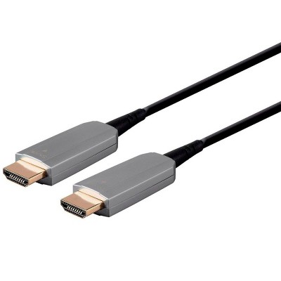 Monoprice HDR High Speed Cable - 60ft - Black, for HDMI-Enabled Devices - 4K @ 60Hz, HDR, 18Gbps, Fiber Optic, AOC, YUV 4:4:4, CMP - SlimRun AV Series