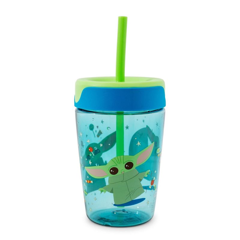 Silver Buffalo Star Wars: The Mandalorian Grogu Kids Spill-Proof Tumbler With Straw | 18 Ounces, 3 of 10