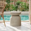 Christopher Knight Home Kthake Light Weight Concrete Side Table, Light Grey - 2 of 4