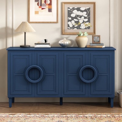 Modern Storage Cabinet with Doors and Wood Legs, Kitchen Furniture with Storage,Sideboard Cabinets for Dining Room or Living Room-Maison Boucle