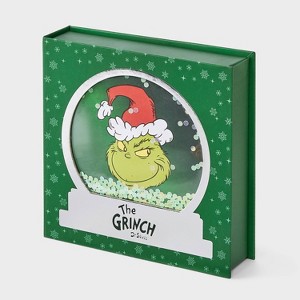 Women's The Grinch Snow Globe Box of Cozy Embroidered Crew Socks - Red/White 4-10 - 1 of 4