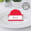 Big Dot of Happiness Red Confetti Stars - Simple Party Decorations Tent Buffet Card - Table Setting Name Place Cards - Set of 24 - image 2 of 4