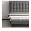 Velvet Upholstered Bed Frame with Adjustable Headboard, Wood Slat Support, No Box Spring Needed, Easy Assembly - 3 of 4