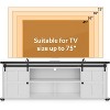 Coucheta 70'' Farmhouse TV Stand with Sliding Barn Doors & Power Outlets, Adjustable Shelves for 65/70/80 Inch TVs, Media Console - 4 of 4