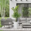 4.5FT Artificial Palm Tree with White Planter, Realistic Faux Areca Palm for Indoor & Outdoor Home Decor - 3 of 4