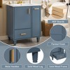 ORRD 24" Gray Bathroom Vanity with Sink, Cabinet with Door Shelf, Deep Drawer & 2-Tier Pull-Out Basket - 4 of 4