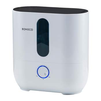 BONECO U310 Large Room Whisper Quiet Top Fill Ultrasonic Warm Mist Humidifier with 2 in 1 Water Filter, Low Level Indicator Light, and Auto Shutoff