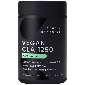 Sports Research Vegan CLA 1250, 1,250 mg, 90 Veggie Softgels - 1 of 4