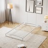 Low Bed Frame Full Size, 6-Inch Heavy Duty Metal Platform, No Box Spring Required, Noise-Free, Non-Slip, Easy Assembly, White - 3 of 4