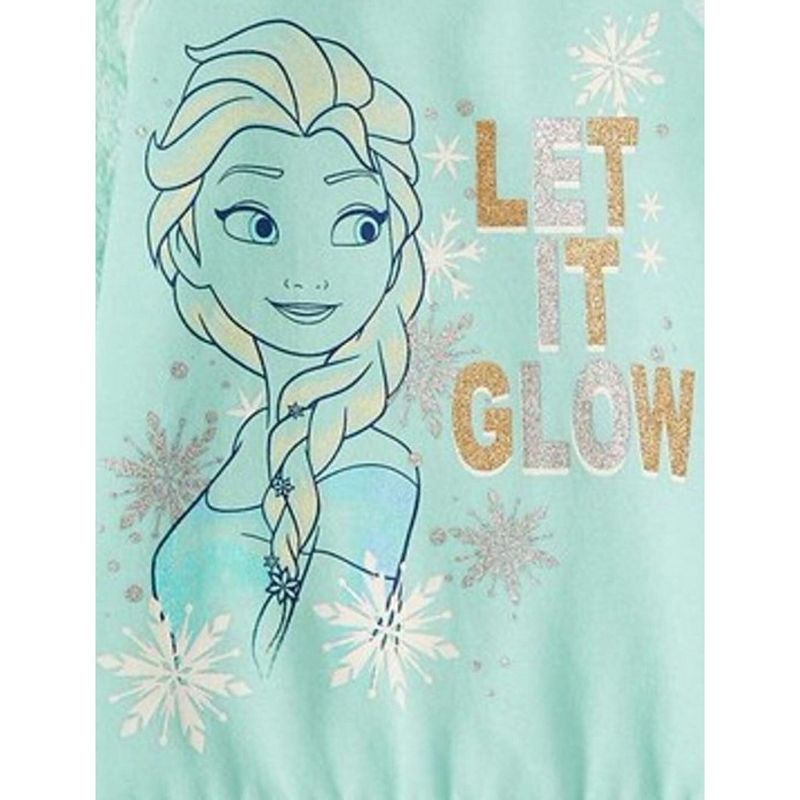 Disney Frozen Elsa Girls Fleece Sweatshirt & Pants , 5 of 8