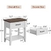 GustoWave Nightstands End Table with Drawer, Side Table for Spaces, 2 Tiers Storage Shelves with Dresser, Bedside Table - 3 of 4