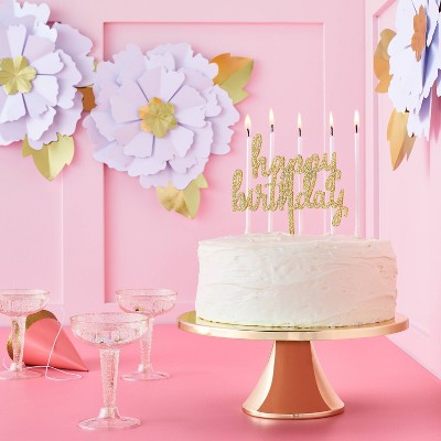 &#34;Happy Birthday&#34; Cake Decor Gold - Spritz&#8482;