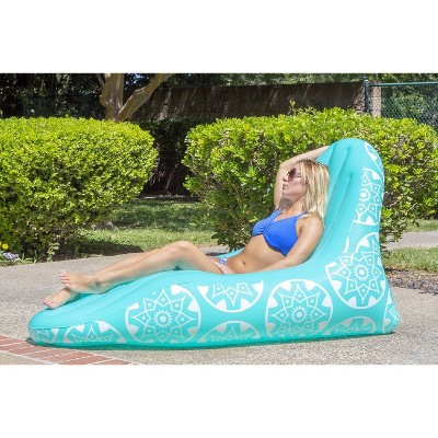 Imperial Green Inflatable Lounger with Ergonomic Design