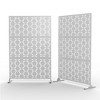 Dovelina Metal Outdoor Privacy Screen Freestanding Patio Decorative Screen (Set of 2) - 2 of 4