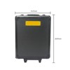 4-Layer Portable Tool Box with Wheels & Lock | Heavy-Duty Plastic Tool Storage Case w/ Complete Tool Set (Black) - 3 of 4
