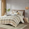 Gracie Mills Belinda Serene Stripe 3-Piece Cotton Duvet Cover Set - 2 of 4