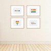 Big Dot of Happiness Love is Love - Pride - Unframed Rainbow Linen Paper Wall Art - Set of 4 - Artisms - 8 x 10 inches - 3 of 4