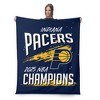 NBA Indiana Pacers 2025 Champs Net Gain Silk Touch Faux Shearling Throw Blanket - 2 of 4