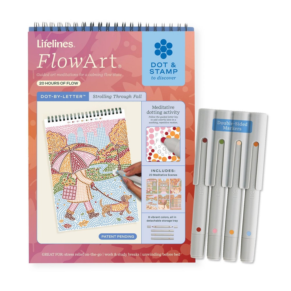 Lifelines FlowArt: Dot-By-Letter, Strolling through Fall