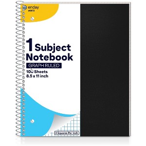 Enday Graph Paper Notebook 8.5 x 11 with Plastic Cover, 1 Grid Notebook, Graph paper spiral notebook, Graph notebook - 1 of 4