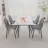 NicBex Kitchen Table Chairs Set Extendable Dining Room Table with MDF Tabletop and 4 Suede Chairs for Dining Room - 4 of 4