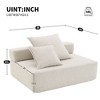Special Frame U-Shaped Sectional Sofa: Luxe Boucle Floor Couch, Convertible, Spacious Foam-Filled - Ideal for Living Room - 4 of 4