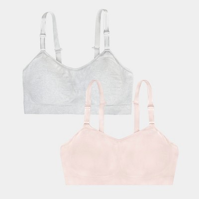 Fruit of the Loom Women's 360 Stretch Seamless Support Wireless Bra 2 Pack