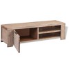 vidaXL TV Cabinet Brushed Acacia Solid Acacia Wood 55.1 in TV Cabinet - 4 of 4