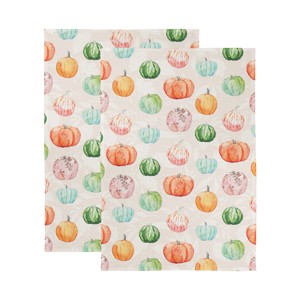 KAF Home Halloween/Harvest Digitally Printed  Set Of 2 Kitchen Towels - 20" x 30" - 1 of 4