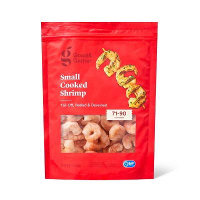 Small Tail Off Peeled & Deveined Cooked Shrimp - Frozen - 71-90ct/16oz - Good & Gather™