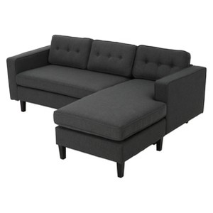 Wilder Mid-Century 2pc Chaise Sectional Sofa - Dark Gray - Christopher Knight Home