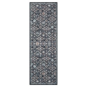 Washable Large Floral Print Living Room Bedroom Rugs, Vintage Non Slip Floor Carpet for Dining Room Office - 1 of 4
