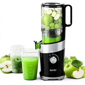 Aeitto Slow Juicer Machines, 4.9" Extra Large Feed Chute Cold Press Juicer for Whole Fruits and Vegetables & Easy Clean - 1 of 4