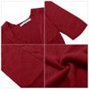 Cardigan for Girls Open Front Sweater Long Sleeve Loose Fit Sweater Jacket,Red - L - 3 of 4